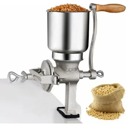 Manual Grain Grinder, Portable Corn Grinder Machine, Countertop Hand Crank Coffee Bean Grinder Flour Maker Wheat Grain Mill